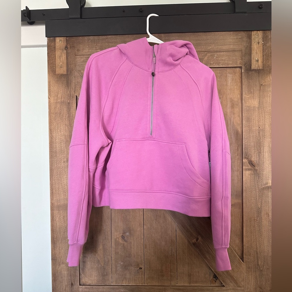 NWT Lululemon Scuba Oversized Half Zip Hoodie Dahlia Mauve Size M/L